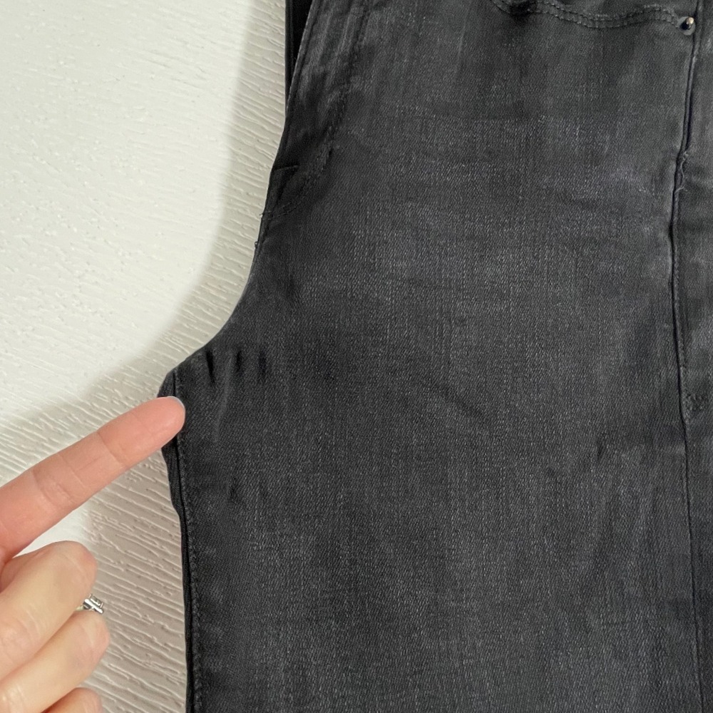 FRAME Le Crop Mini Boot Jeans Women's Faded Black Denim Size 27 Mid Rise Cropped - Picture 9 of 9